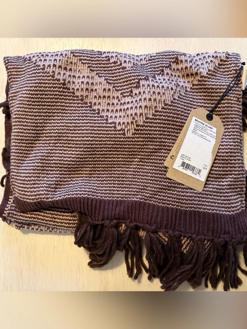 PrAna Beatriz Scarf in Mauve and Dusty Pink
